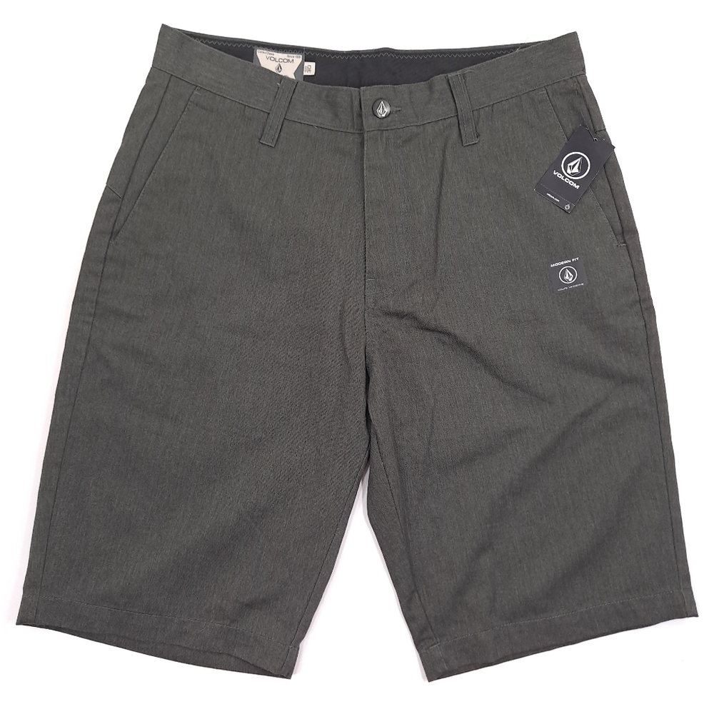 Volcom Men's Vmonty Chino Shorts Modern Fit Charcoal Gray Heather - Size 30